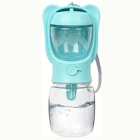 2 In 1 Dog Water Bottle, Leak Proof Portable Pet Water Bottle With Food Container, Outdoor Portable Water Dispenser For Dog, Puppy Supply For Walking, Hiking, Camping, Travel